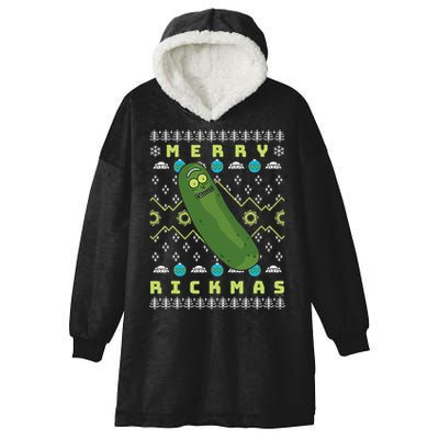 Rick and Morty Merry Pickle Rickmas Ugly Christmas  Hooded Wearable Blanket
