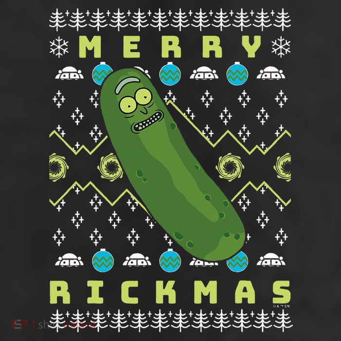 Rick and Morty Merry Pickle Rickmas Ugly Christmas  11oz C Handle Ceramic Mug