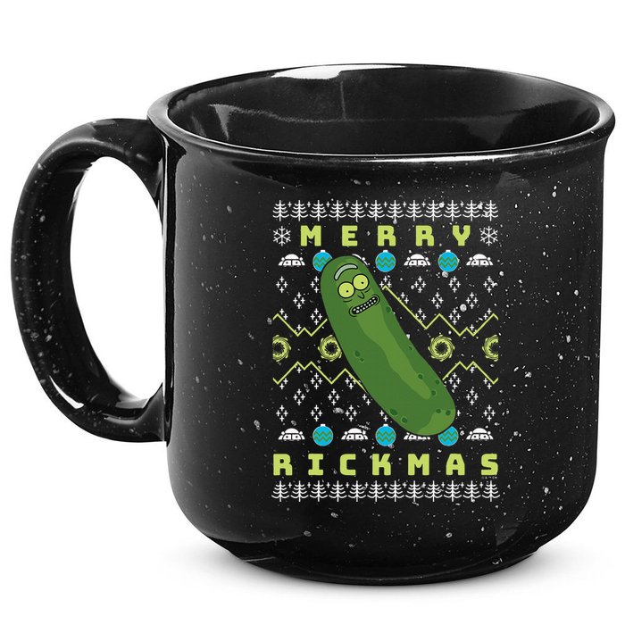 Rick and Morty Merry Pickle Rickmas Ugly Christmas  15oz Campfire Ceramic Mug