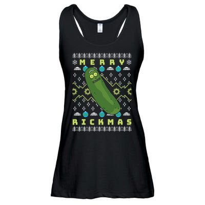 Rick and Morty Merry Pickle Rickmas Ugly Christmas  Ladies Essential Flowy Tank