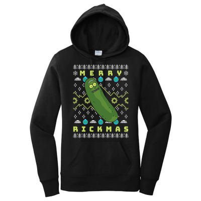 Rick and Morty Merry Pickle Rickmas Ugly Christmas  Women's Pullover Hoodie
