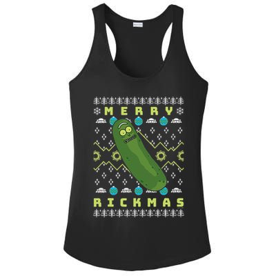 Rick and Morty Merry Pickle Rickmas Ugly Christmas  Ladies PosiCharge Competitor Racerback Tank