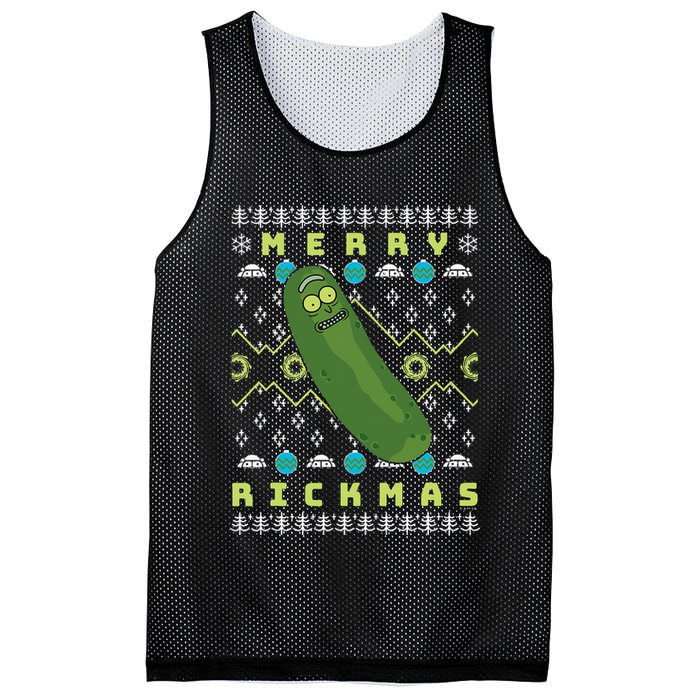 Rick and Morty Merry Pickle Rickmas Ugly Christmas  Mesh Reversible Basketball Jersey Tank