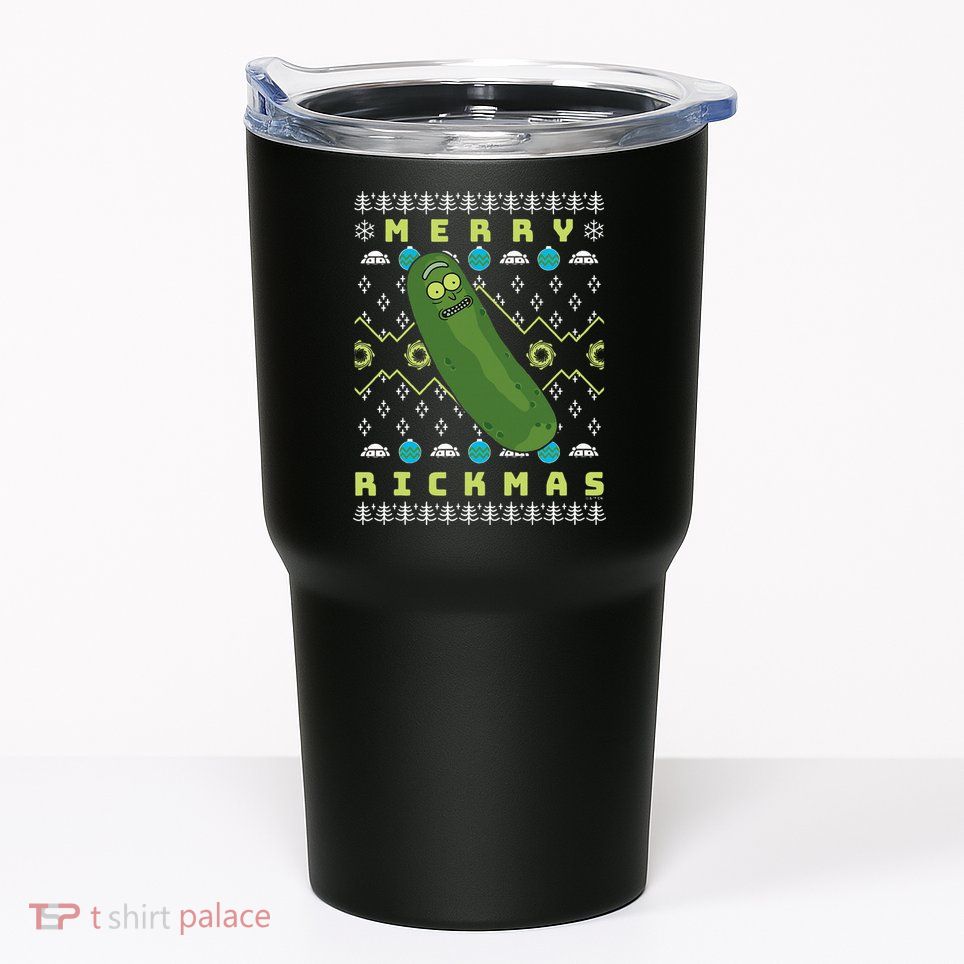 Rick and Morty Merry Pickle Rickmas Ugly Christmas  Tumbler