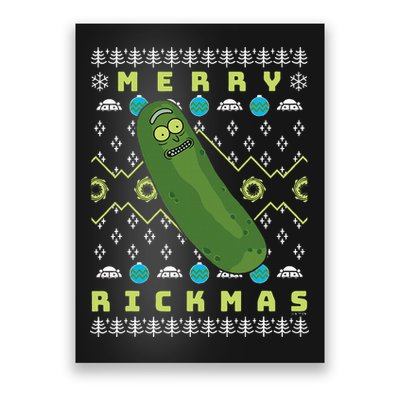 Rick and Morty Merry Pickle Rickmas Ugly Christmas  Poster