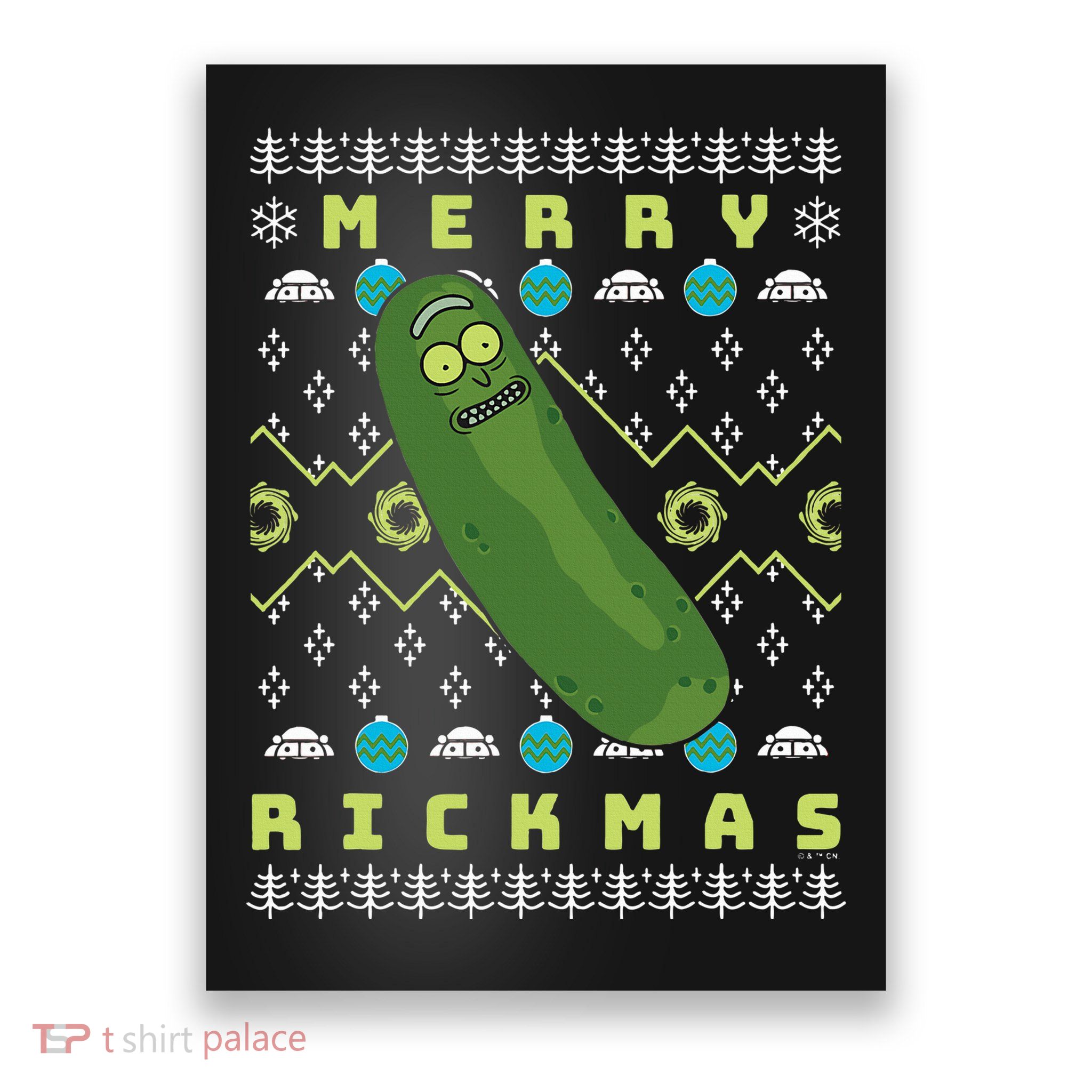 Rick and Morty Merry Pickle Rickmas Ugly Christmas  Poster