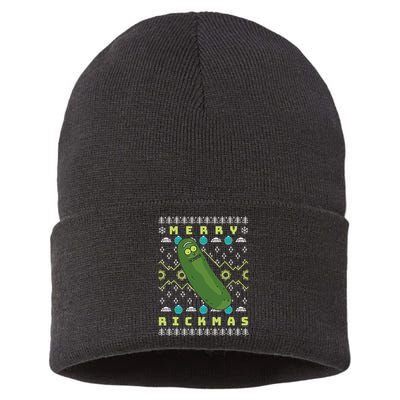 Rick and Morty Merry Pickle Rickmas Ugly Christmas  Sustainable Knit Beanie