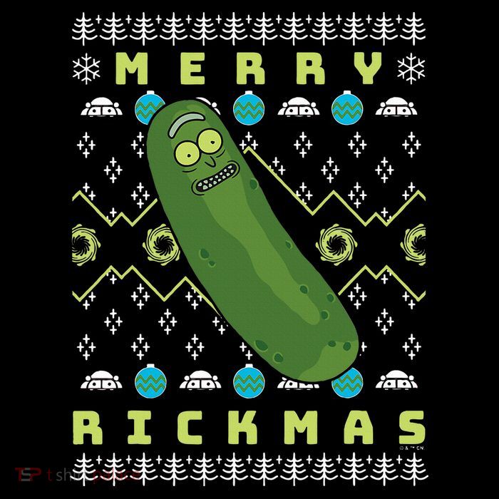 Rick and Morty Merry Pickle Rickmas Ugly Christmas  Baby Bodysuit