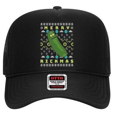 Rick and Morty Merry Pickle Rickmas Ugly Christmas  Trucker Hat