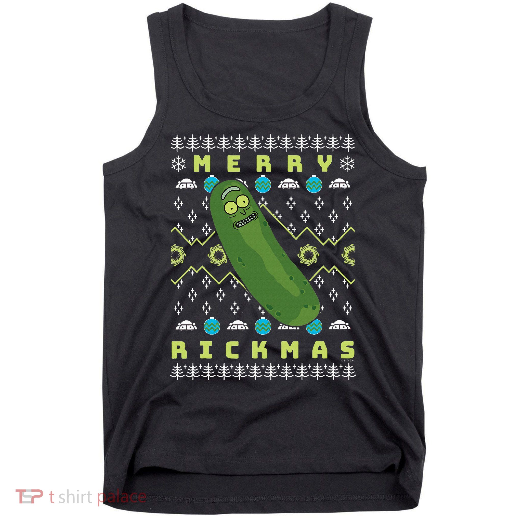 Rick and Morty Merry Pickle Rickmas Ugly Christmas  Tank Top