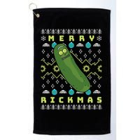 Rick and Morty Merry Pickle Rickmas Ugly Christmas  Golf Towel