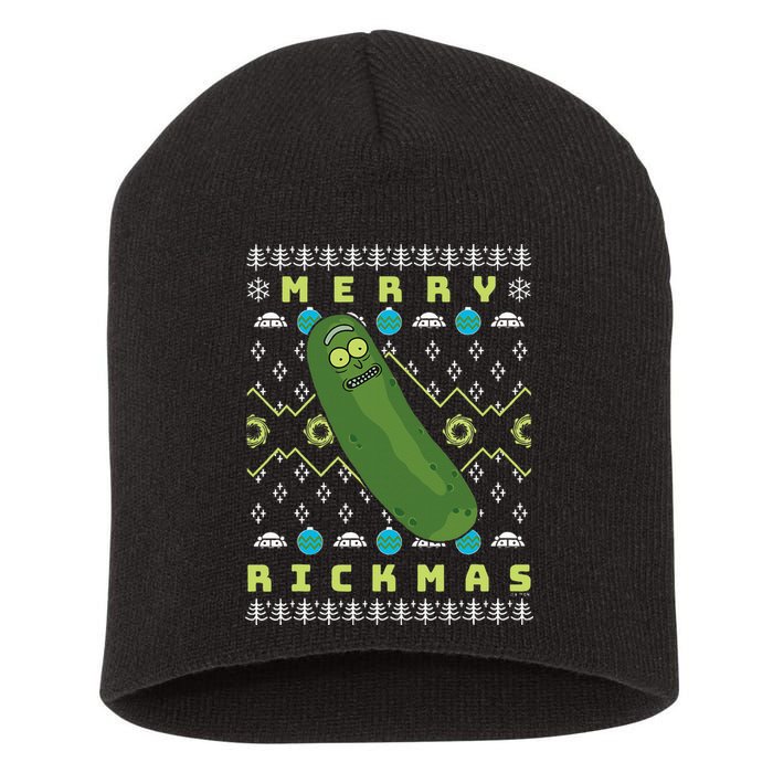 Rick and Morty Merry Pickle Rickmas Ugly Christmas  Short Acrylic Beanie