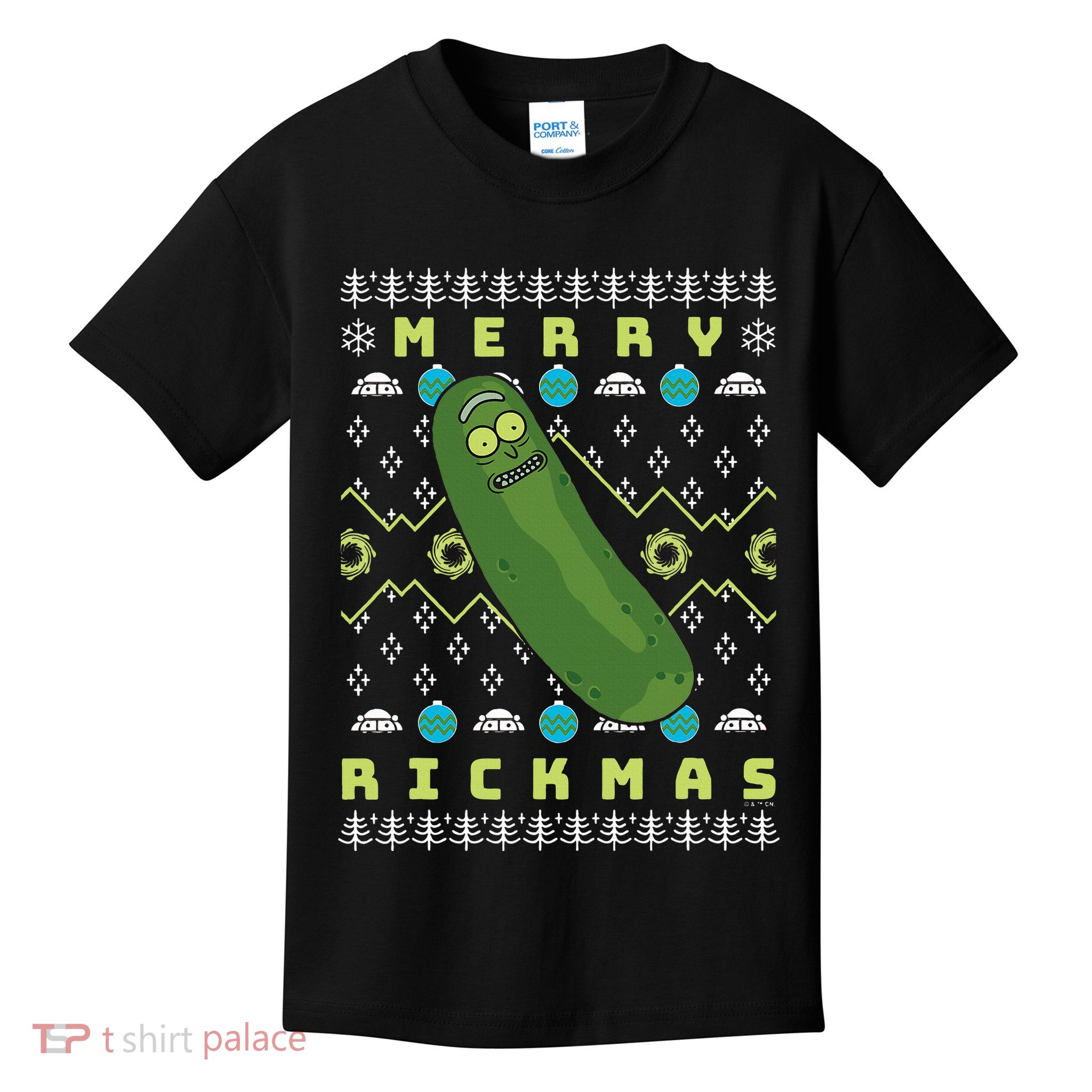 Rick and Morty Merry Pickle Rickmas Ugly Christmas  Kids T-Shirt