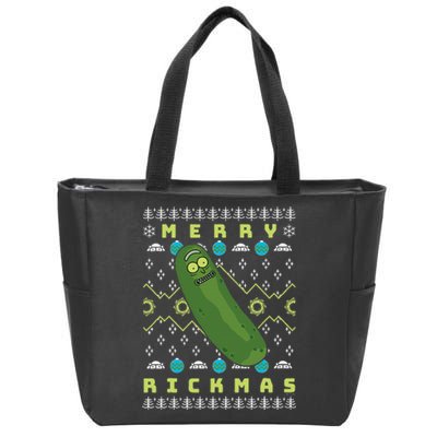 Rick and Morty Merry Pickle Rickmas Ugly Christmas  Zip Tote Bag