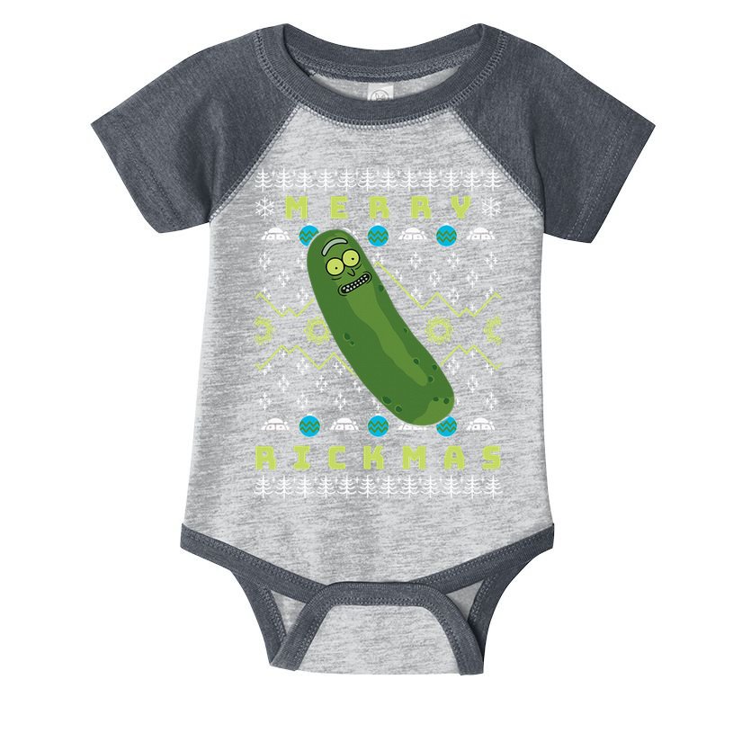 Rick and Morty Merry Pickle Rickmas Ugly Christmas  Infant Baby Jersey Bodysuit