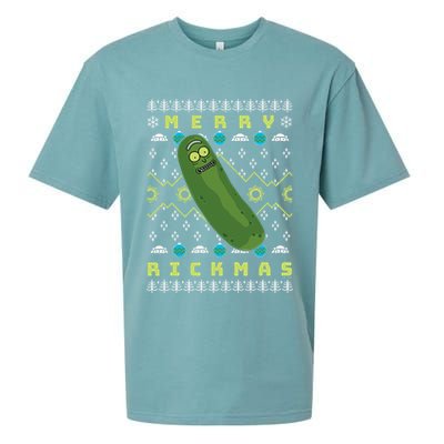 Rick and Morty Merry Pickle Rickmas Ugly Christmas  Sueded Cloud Jersey T-Shirt