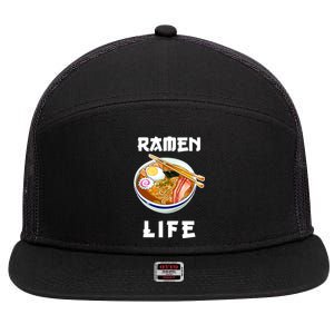 Ramen Life 7 Panel Mesh Trucker Snapback Hat