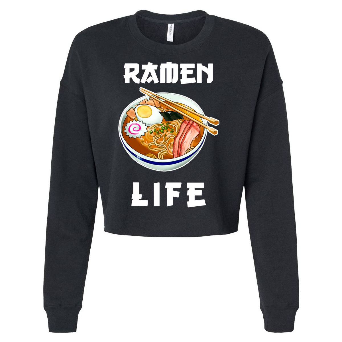 Ramen Life Cropped Pullover Crew