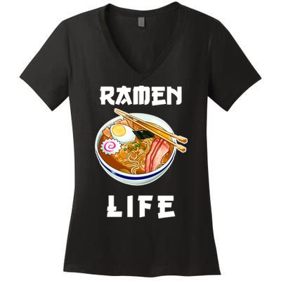 Ramen Life Women's V-Neck T-Shirt