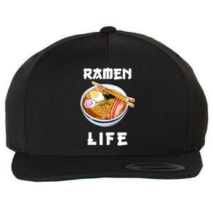 Ramen Life Wool Snapback Cap