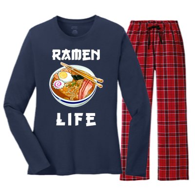 Ramen Life Women's Long Sleeve Flannel Pajama Set 