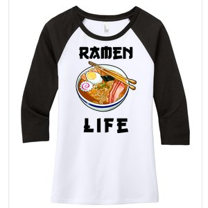 Ramen Life Women's Tri-Blend 3/4-Sleeve Raglan Shirt