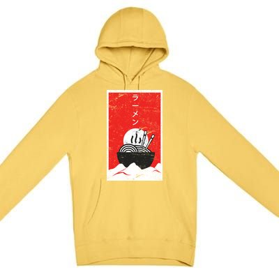 Ramen Noodles Retro Premium Pullover Hoodie