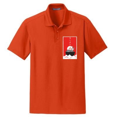 Ramen Noodles Retro Dry Zone Grid Polo