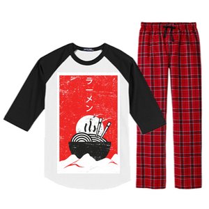 Ramen Noodles Retro Raglan Sleeve Pajama Set