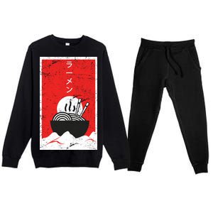 Ramen Noodles Retro Premium Crewneck Sweatsuit Set