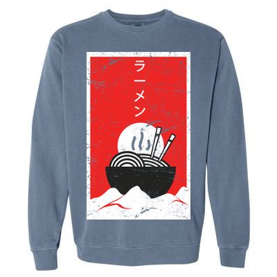 Ramen Noodles Retro Garment-Dyed Sweatshirt