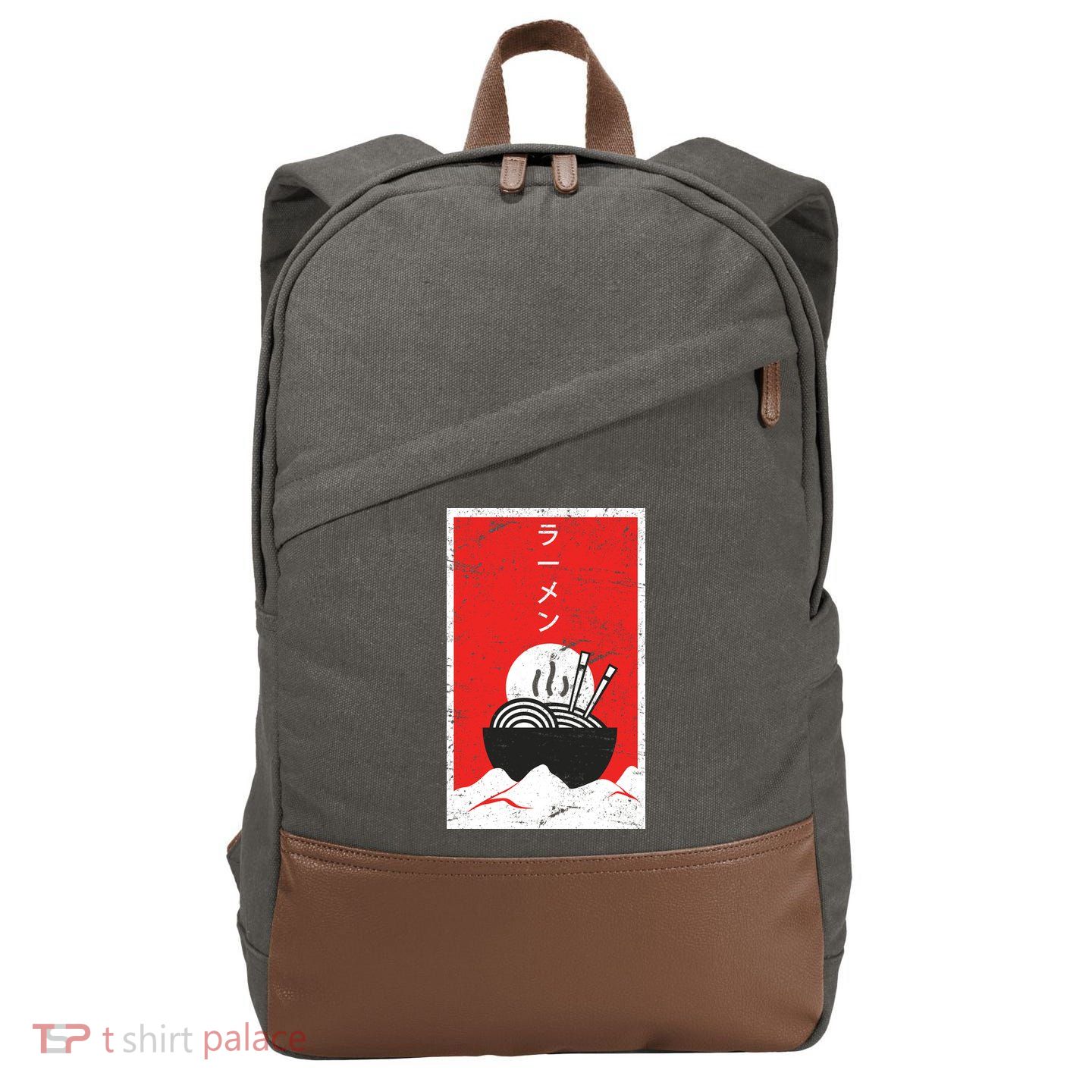 Ramen Noodles Retro Cotton Canvas Backpack