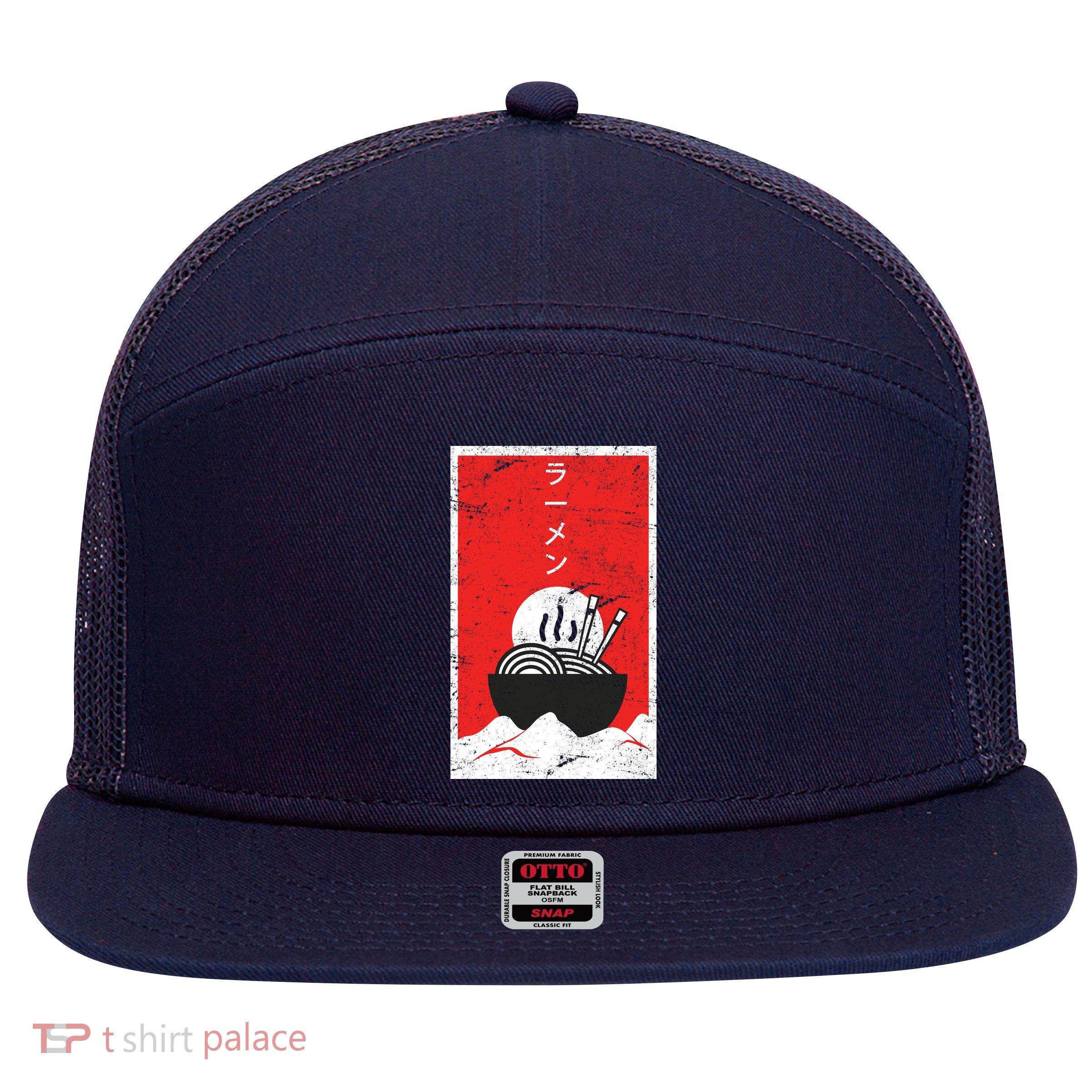 Ramen Noodles Retro 7 Panel Mesh Trucker Snapback Hat