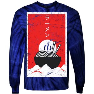 Ramen Noodles Retro Tie-Dye Long Sleeve Shirt