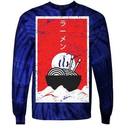 Ramen Noodles Retro Tie-Dye Long Sleeve Shirt