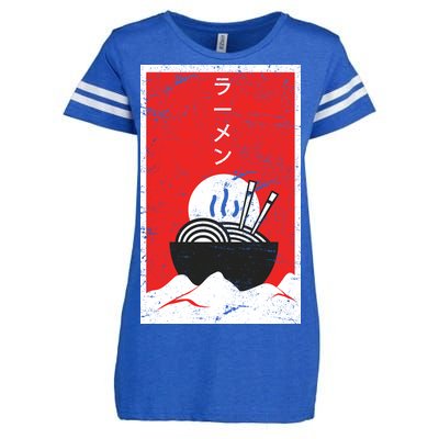 Ramen Noodles Retro Enza Ladies Jersey Football T-Shirt