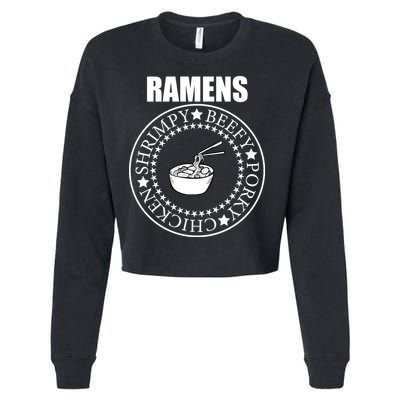 Ramens Shrimpy Beefy Porky Chicken Cropped Pullover Crew