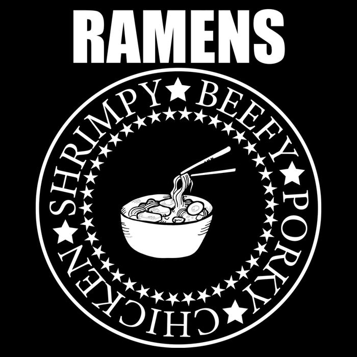 Ramens Shrimpy Beefy Porky Chicken Cropped Pullover Crew