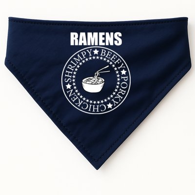 Ramens Shrimpy Beefy Porky Chicken USA-Made Doggie Bandana