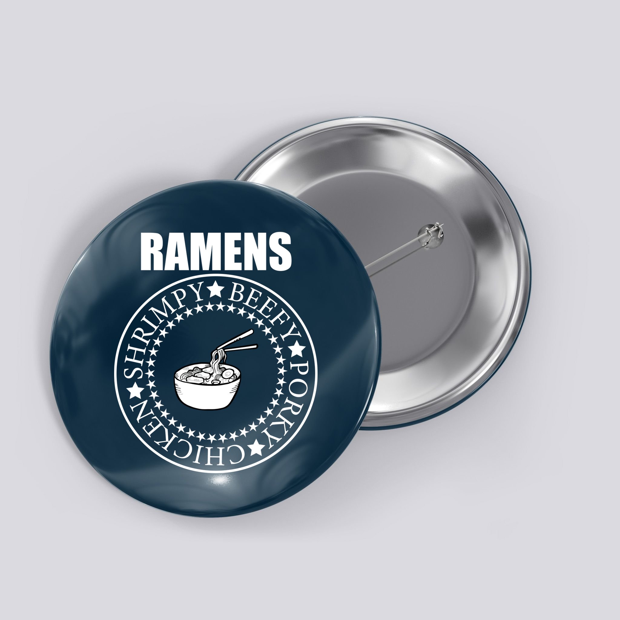 Ramens Shrimpy Beefy Porky Chicken Button