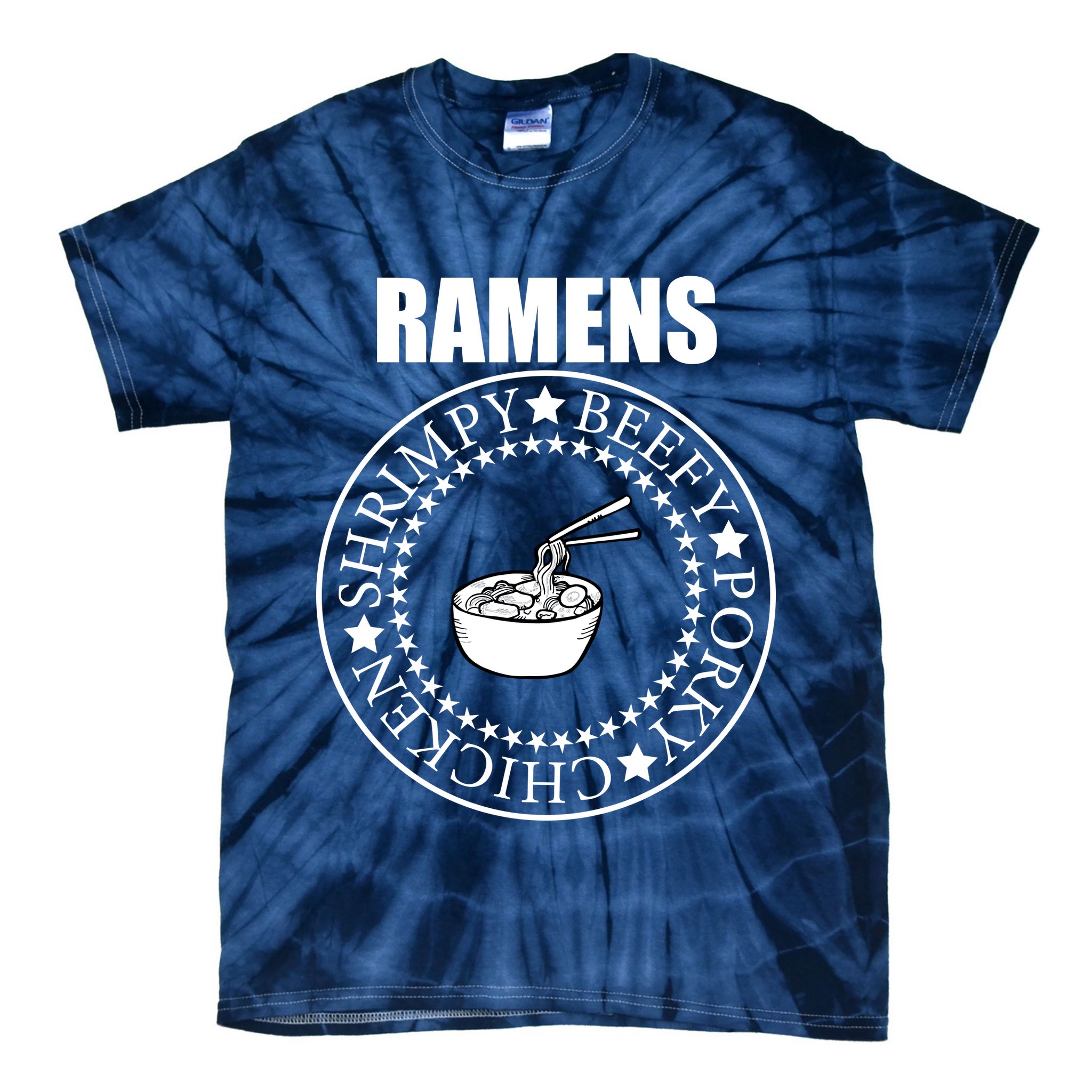 Ramens Shrimpy Beefy Porky Chicken Tie-Dye T-Shirt