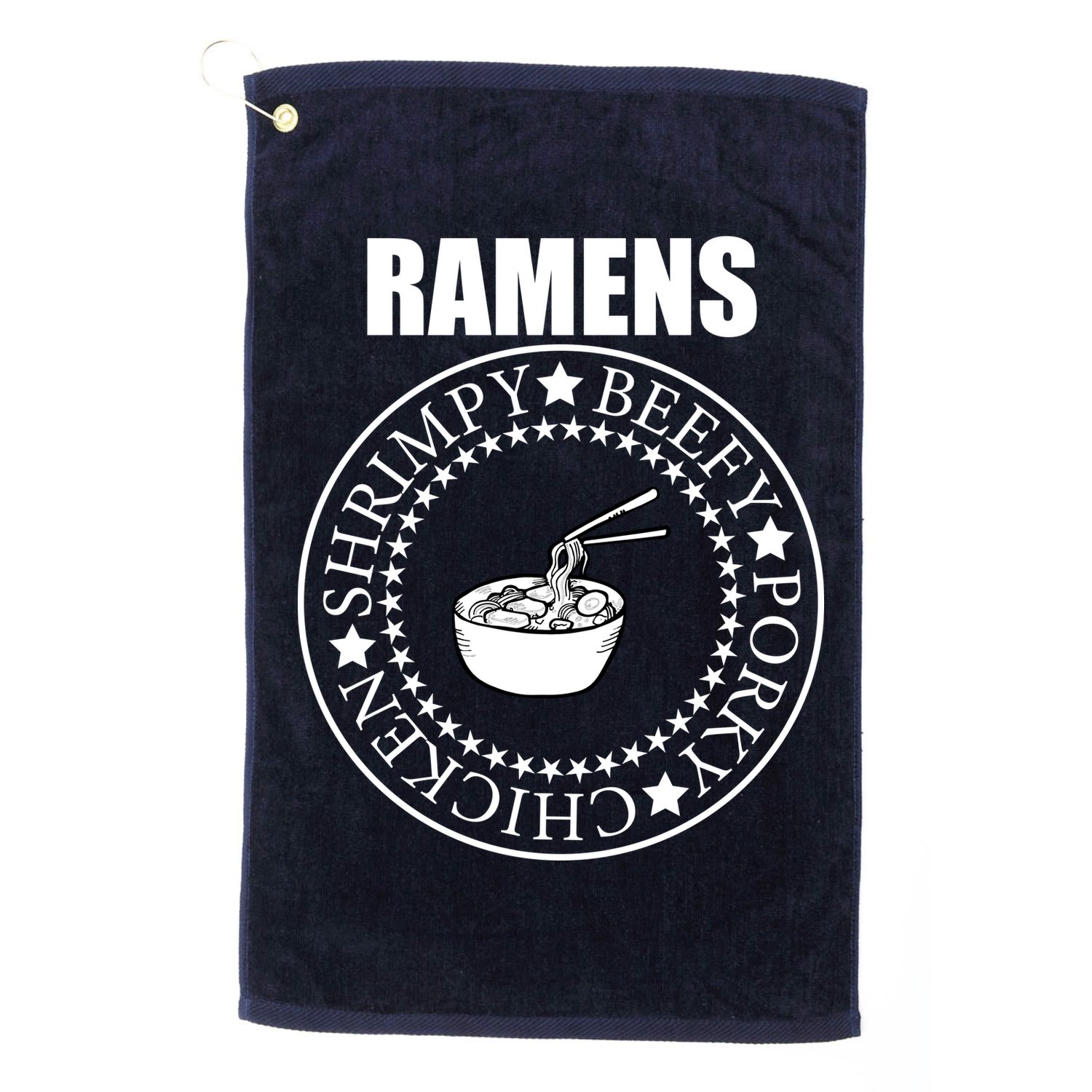 Ramens Shrimpy Beefy Porky Chicken Golf Towel