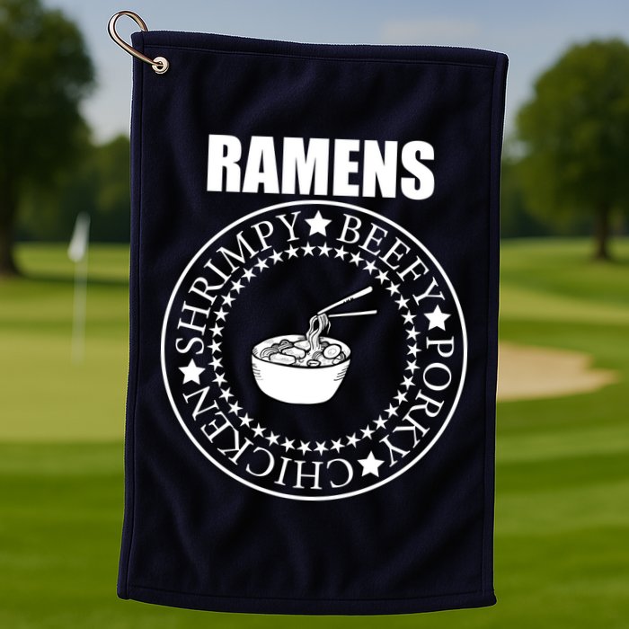 Ramens Shrimpy Beefy Porky Chicken Golf Towel