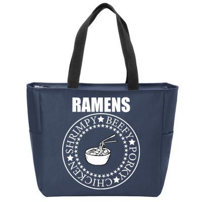 Ramens Shrimpy Beefy Porky Chicken Zip Tote Bag