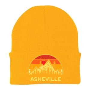 Retro Asheville North Carolina Nc Mountains Hiking Souvenir Cute Gift Knit Cap Winter Beanie