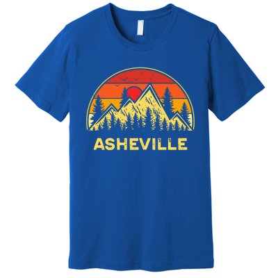 Retro Asheville North Carolina Nc Mountains Hiking Souvenir Cute Gift Premium T-Shirt