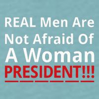 Real Are Not Afraid Of A Woman Presidentreal Are Not Afraid Of A Woman Sueded Cloud Jersey T-Shirt