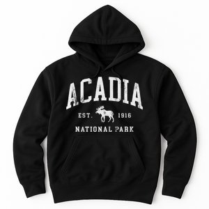 Retro Acadia National Park Maine Est 1916 Hiking Hoodie