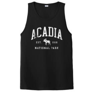 Retro Acadia National Park Maine Est 1916 Hiking PosiCharge Competitor Tank