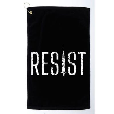 Resist AntiVax No Forced Vaccination Mandate Golf Towel